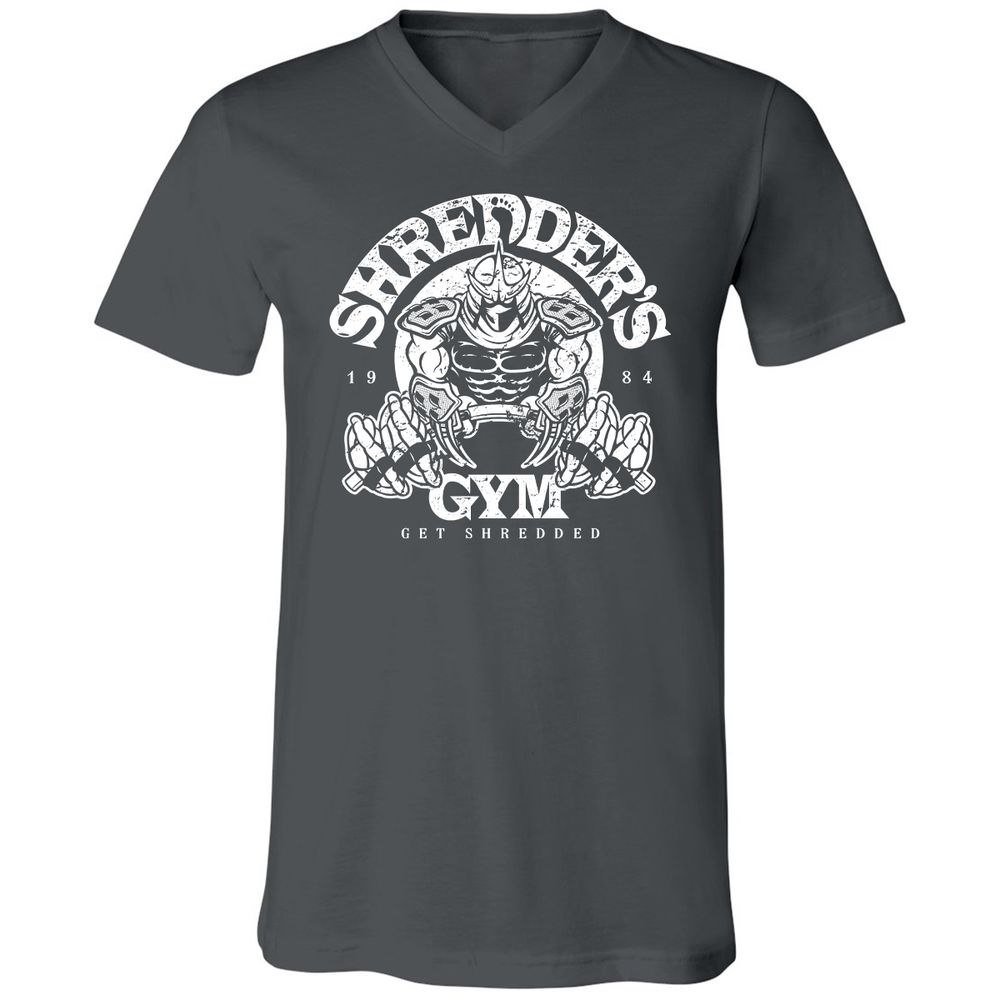 Unisex V-Neck T-Shirt - 2BXEMXCY - Asphalt - 12