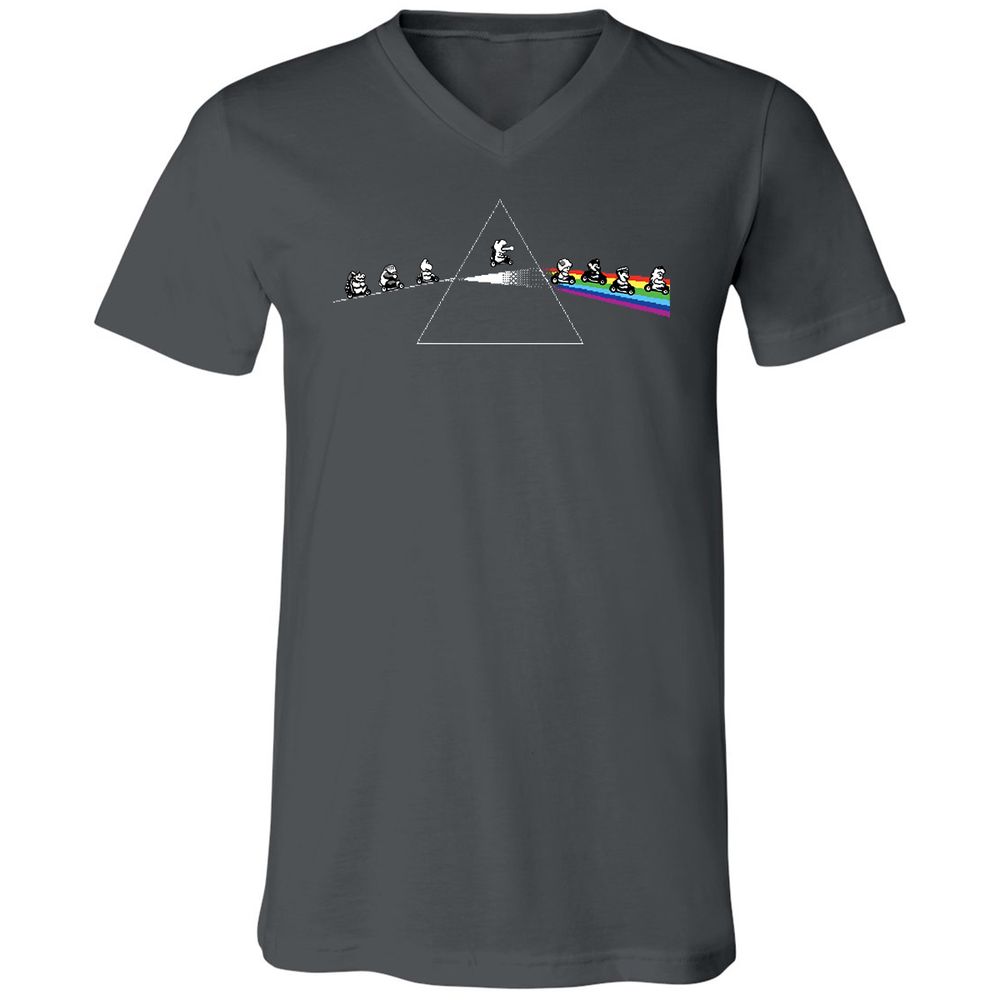 Unisex V-Neck T-Shirt - 6E3X2CED - Asphalt - 12