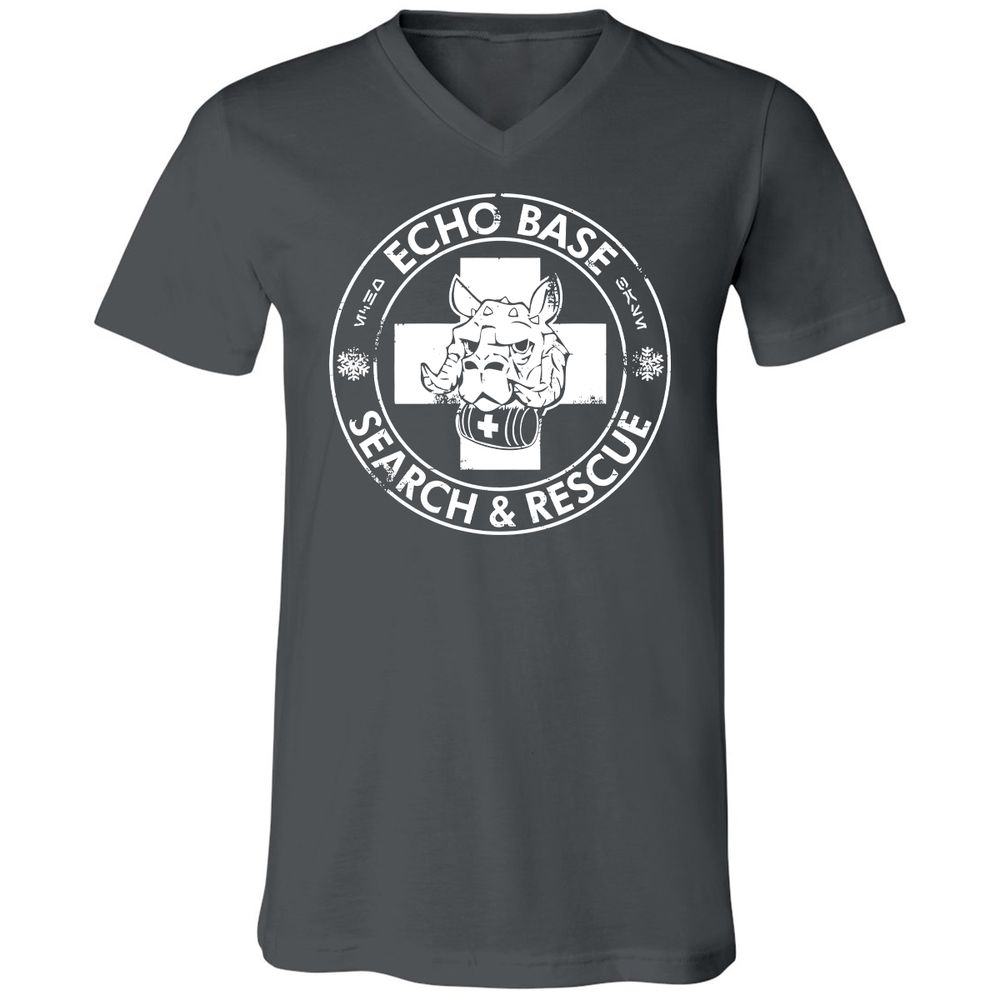 Unisex V-Neck T-Shirt - 3XMZRWMU - Asphalt - 12