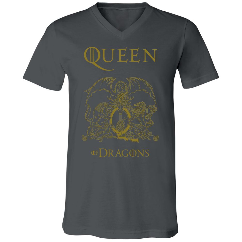 Unisex V-Neck T-Shirt - H6GQRTWP - Asphalt - 12