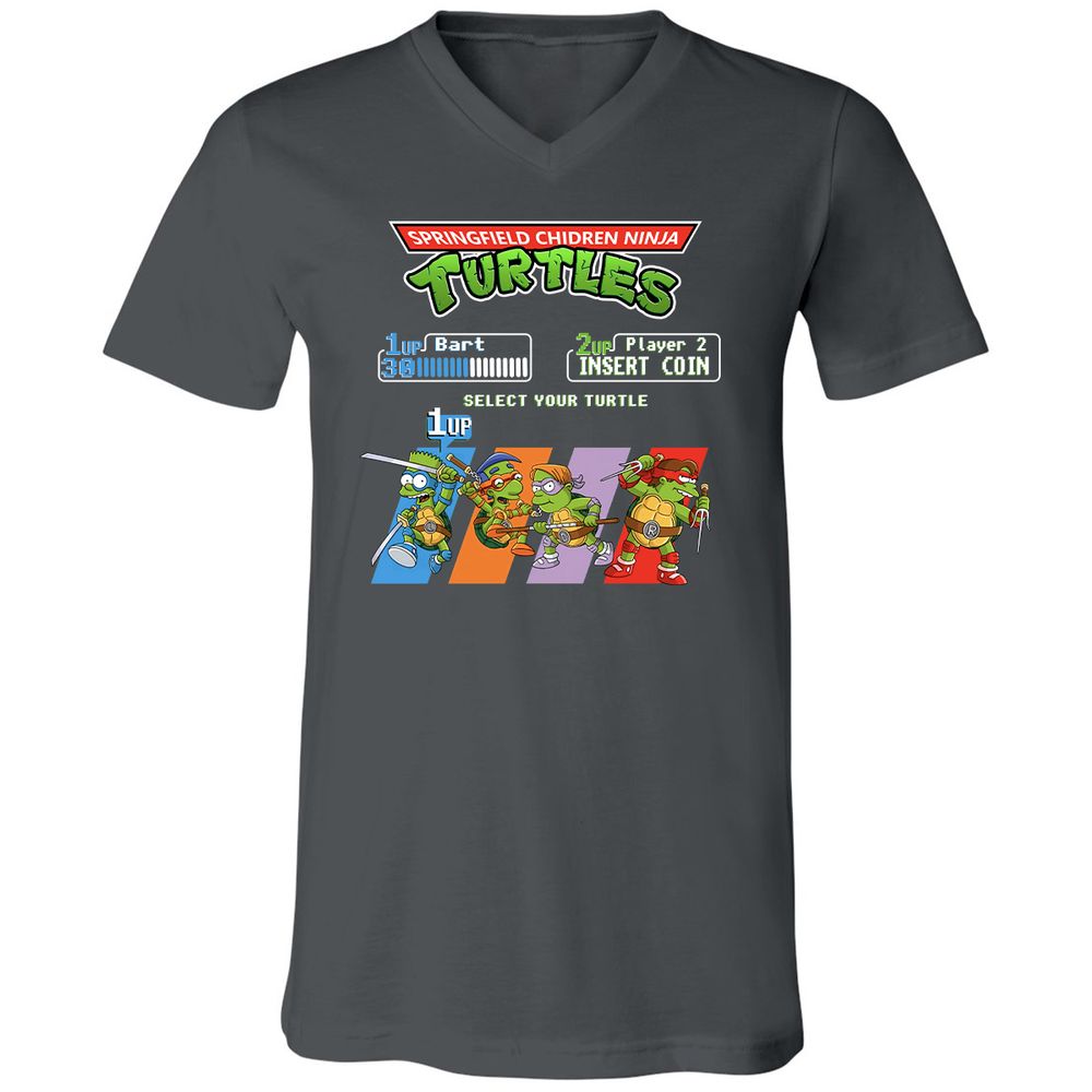 Unisex V-Neck T-Shirt - TXEL1Z9H - Asphalt - 12