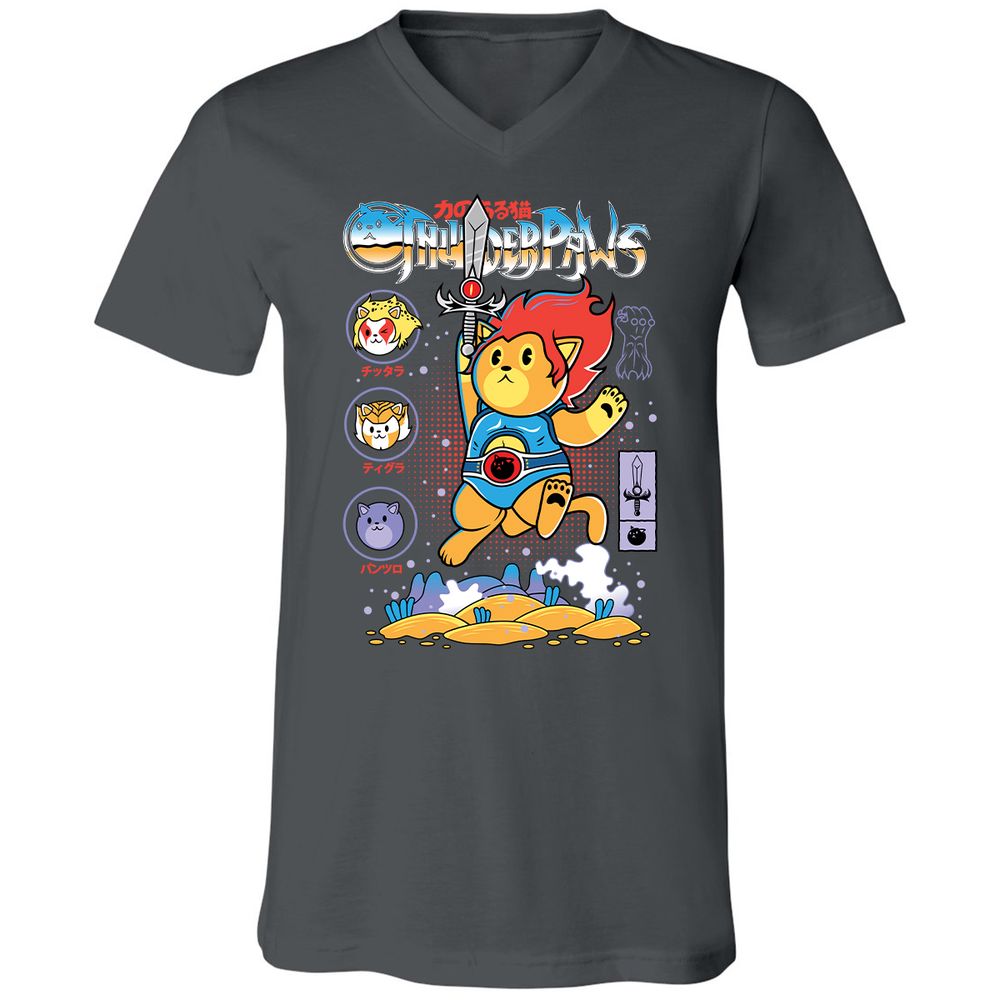 Unisex V-Neck T-Shirt - KFGYZAA2 - Asphalt - 12