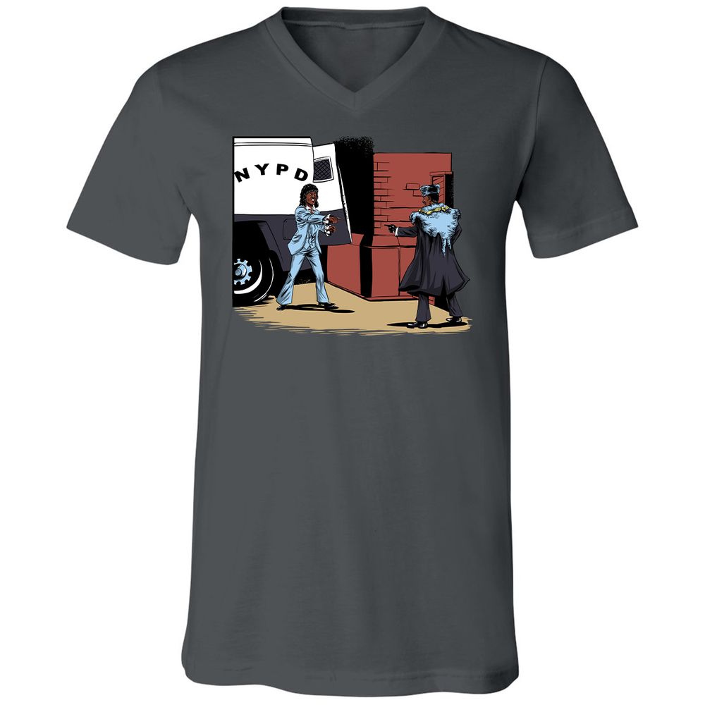 Unisex V-Neck T-Shirt - XAKL37BJ - Asphalt - 12