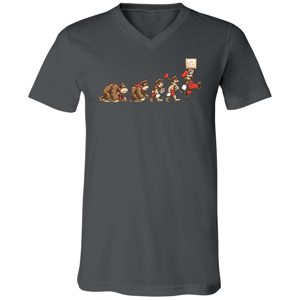 Unisex V-Neck T-Shirt - DFPR9PZG - Asphalt - 12