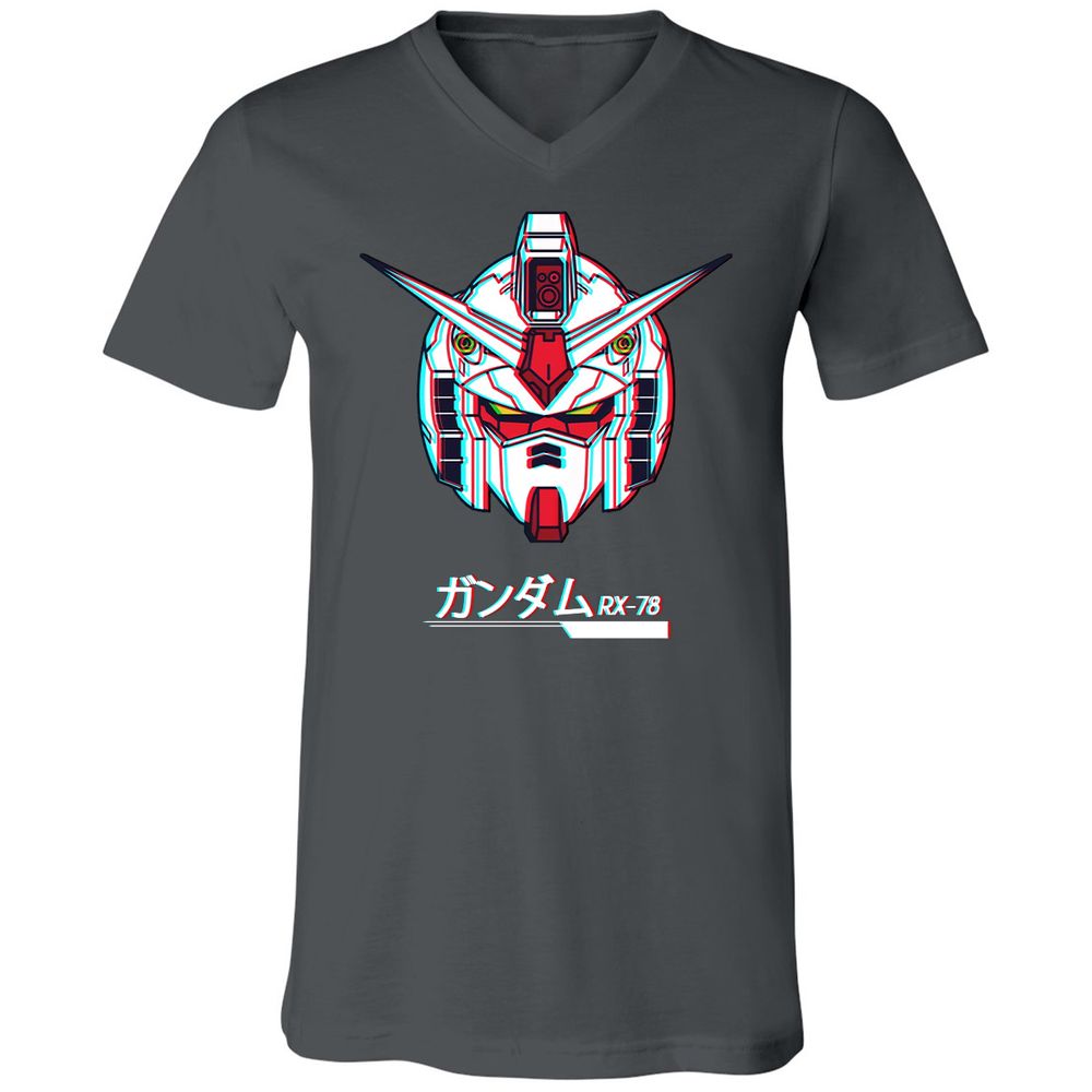 Unisex V-Neck T-Shirt - WQVEUS59 - Asphalt - 12