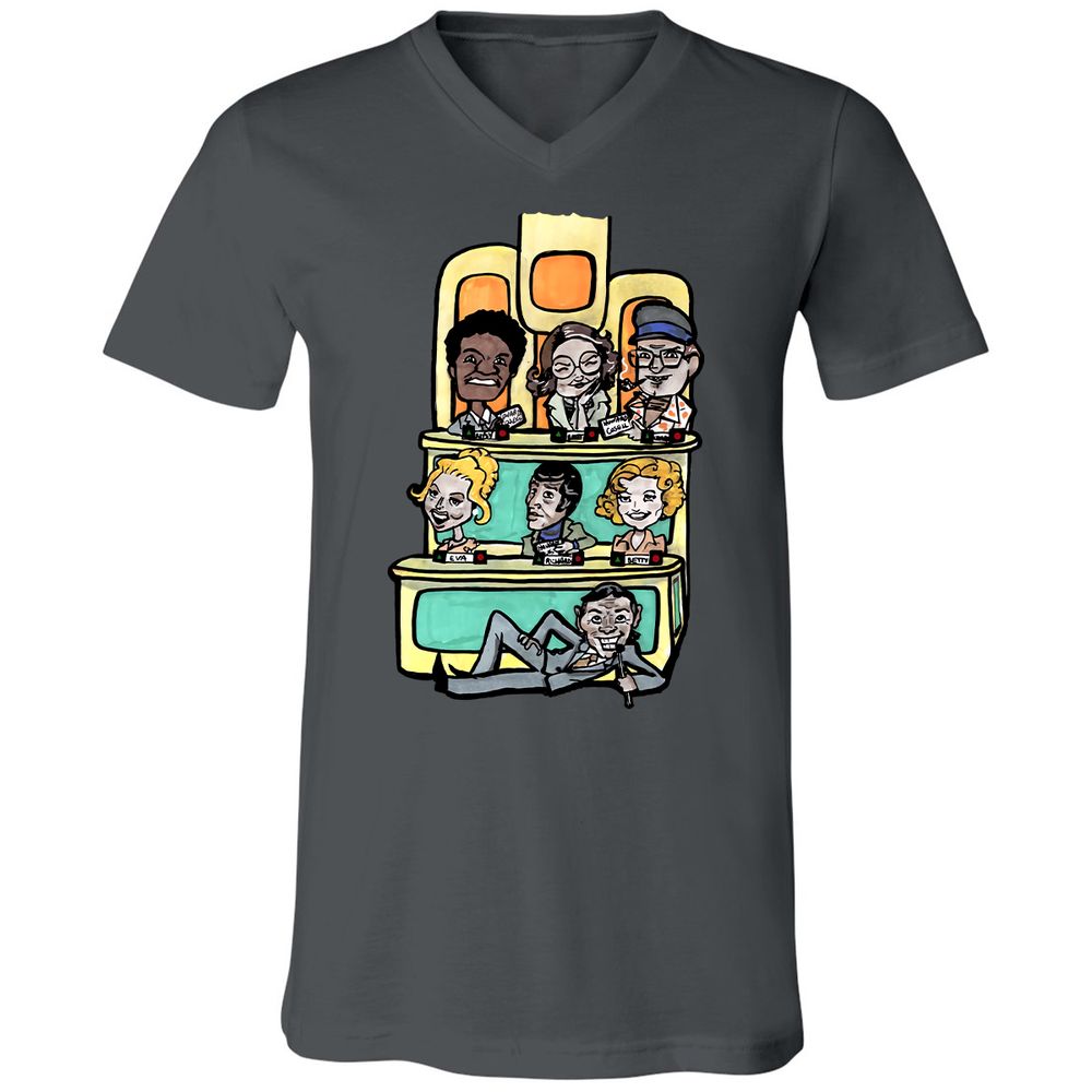 Unisex V-Neck T-Shirt - VU3S8K4U - Asphalt - 12