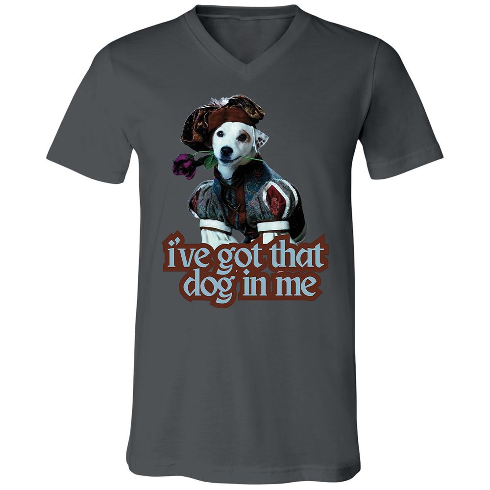 Unisex V-Neck T-Shirt - YV8R6QRA - Asphalt - 12