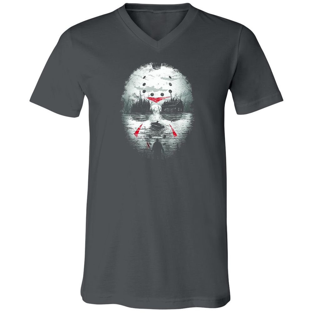 Unisex V-Neck T-Shirt - LRBYUR2A - Asphalt - 12