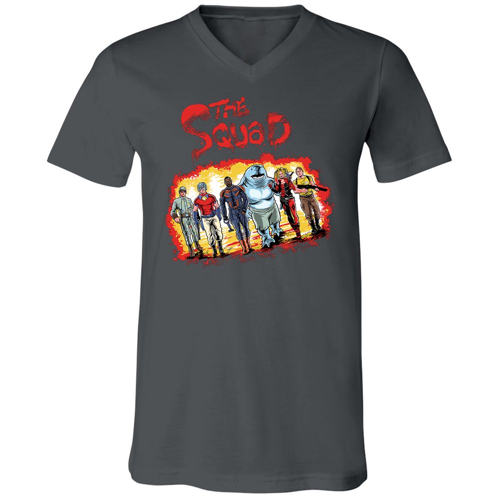 Unisex V-Neck T-Shirt - YGLSYGCN - Asphalt - 12