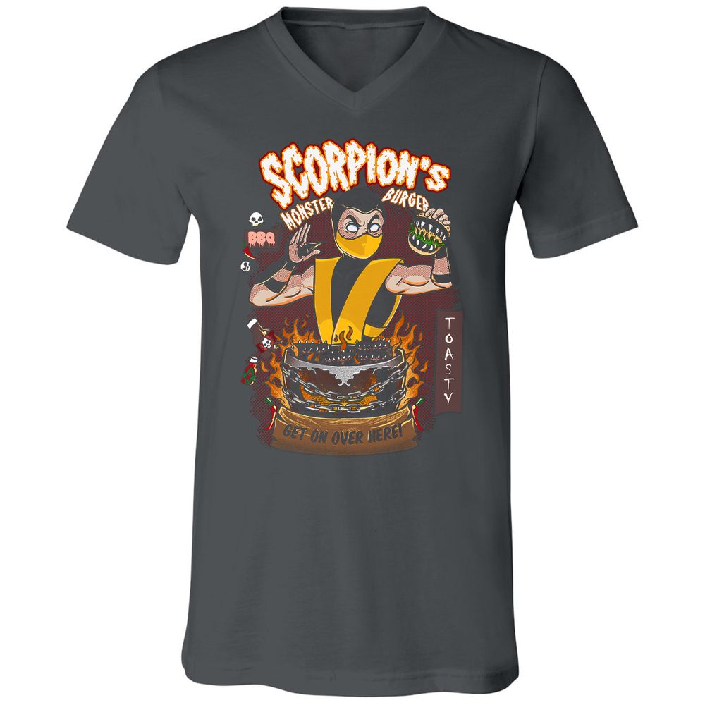 Unisex V-Neck T-Shirt - JX8JKURX - Asphalt - 12