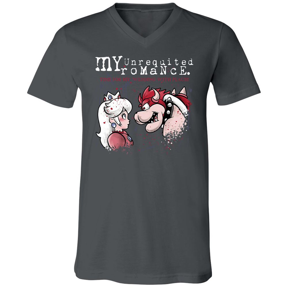 Unisex V-Neck T-Shirt - JVZPF9CR - Asphalt - 12