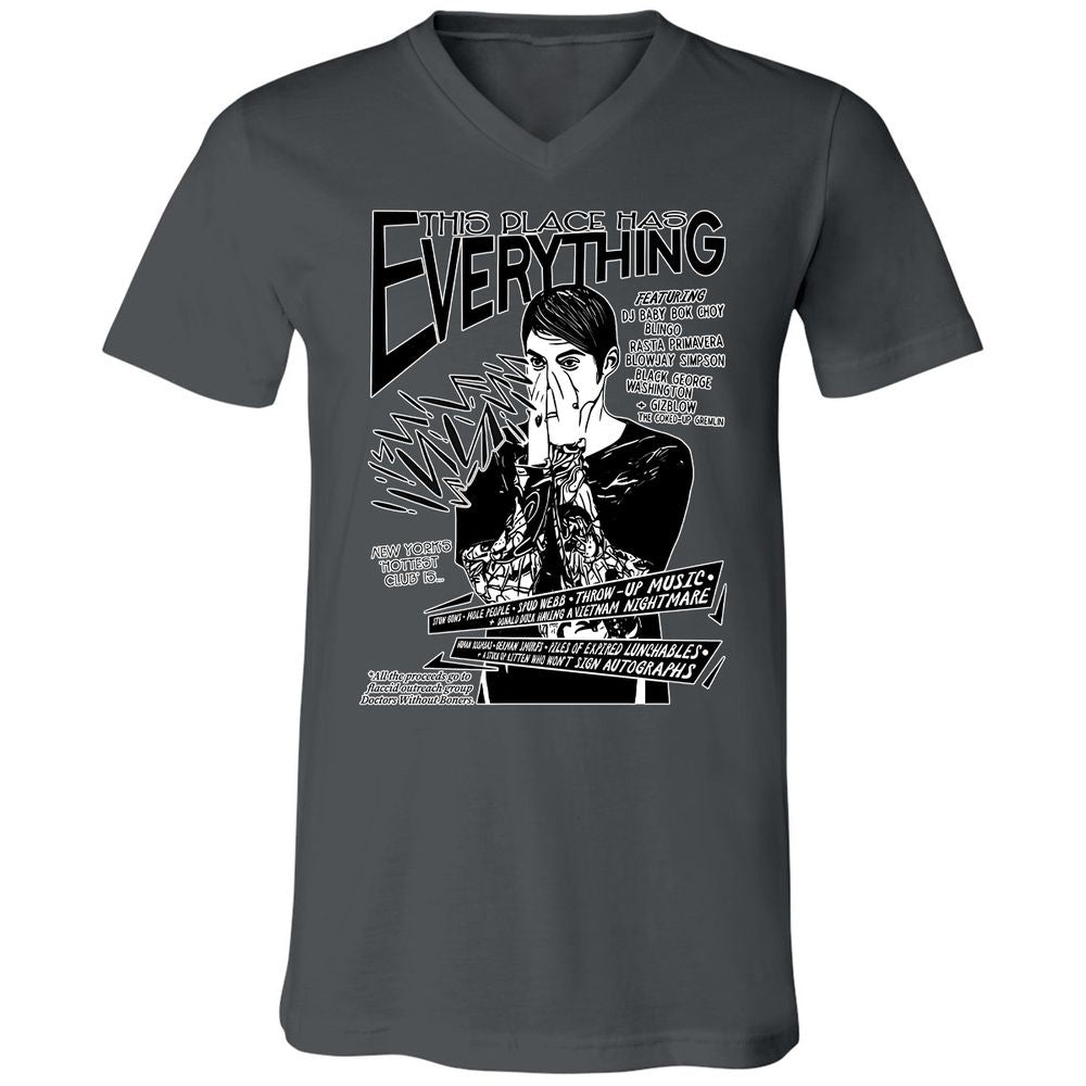 Unisex V-Neck T-Shirt - Z6T49YAR - Asphalt - 12
