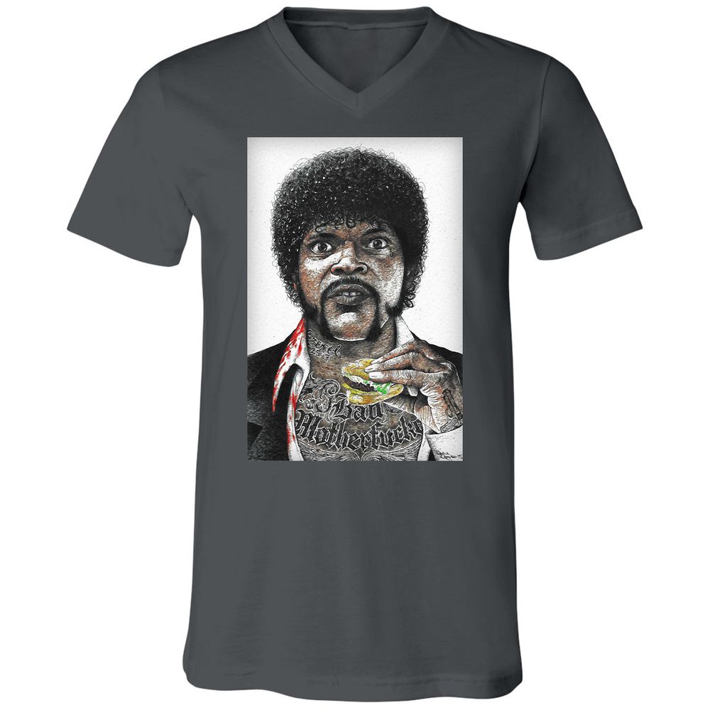 Unisex V-Neck T-Shirt - CPZUPYF4 - Asphalt - 12