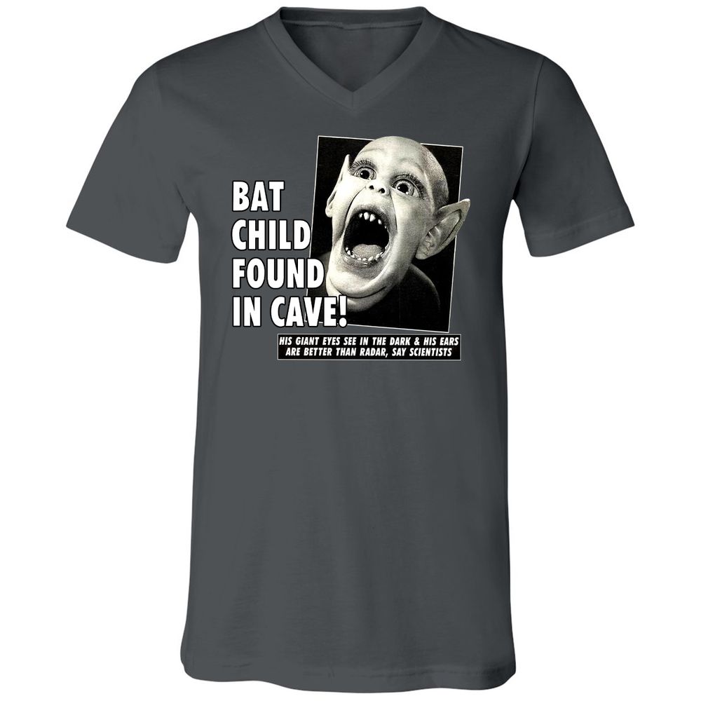 Unisex V-Neck T-Shirt - UX4LJ6QZ - Asphalt - 12