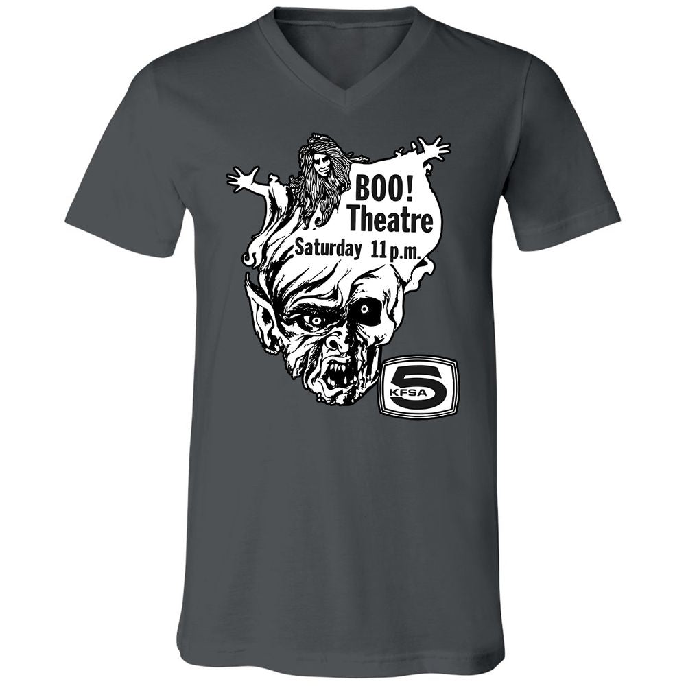 Unisex V-Neck T-Shirt - KUSMZXZT - Asphalt - 12