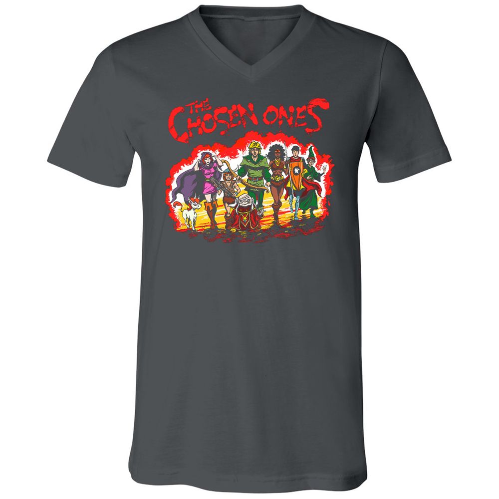 Unisex V-Neck T-Shirt - 2YPKRGYV - Asphalt - 12