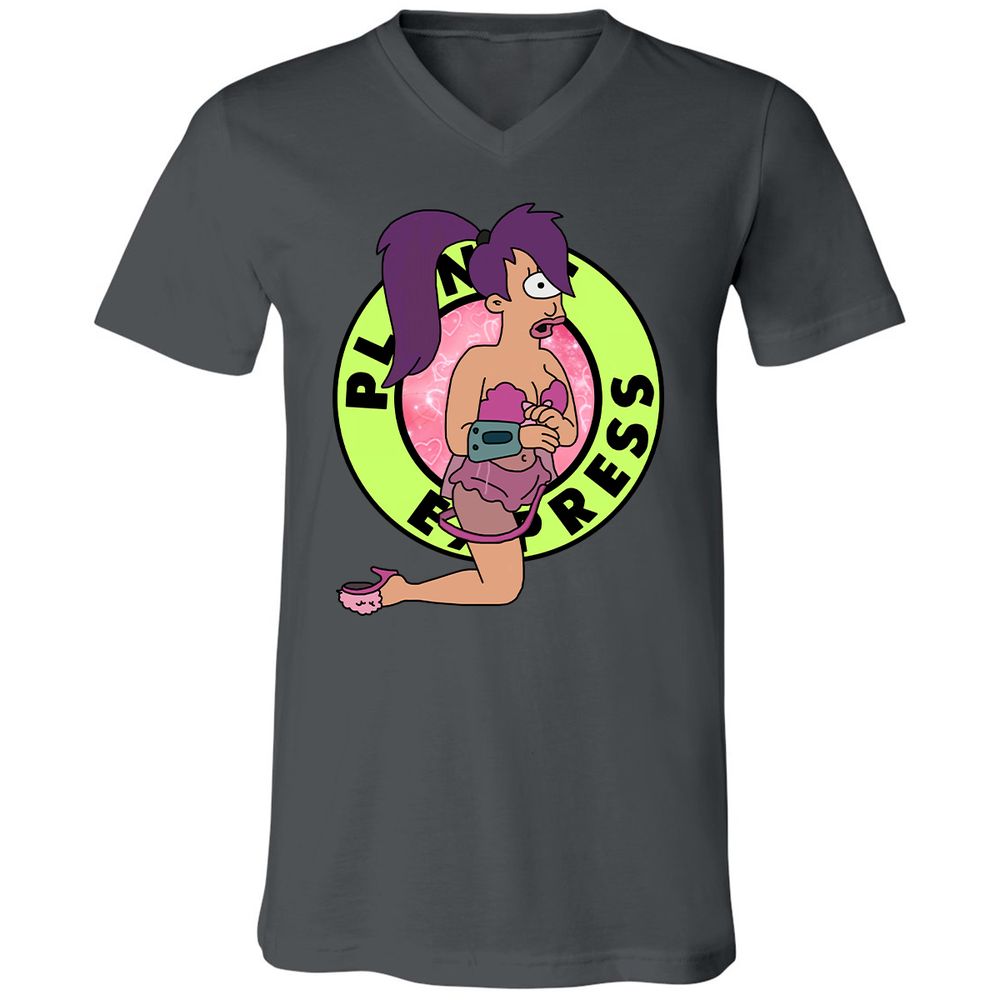 Unisex V-Neck T-Shirt - RVX3BEQ6 - Asphalt - 12