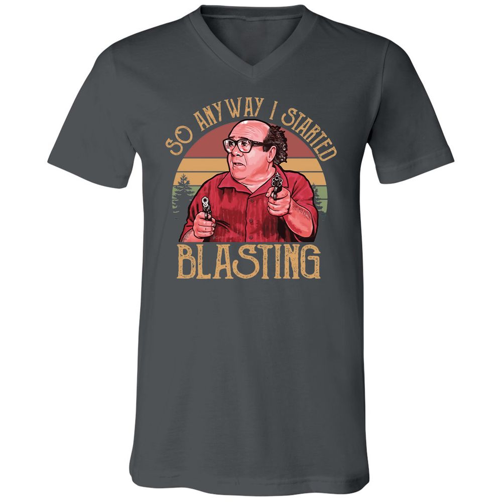 Unisex V-Neck T-Shirt - GW1T7WXJ - Asphalt - 12