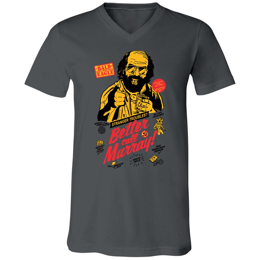 Unisex V-Neck T-Shirt - RRH3Y766 - Asphalt - 12