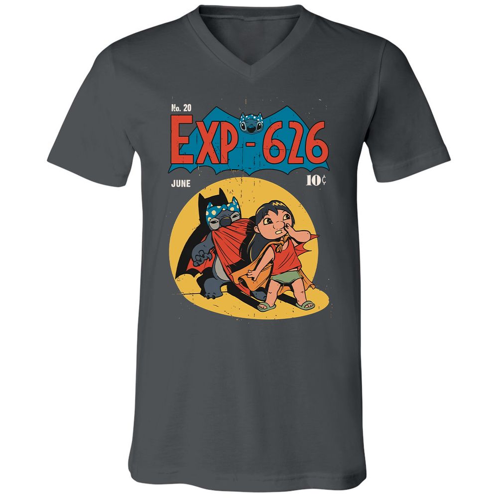Unisex V-Neck T-Shirt - 37SG9NX4 - Asphalt - 12
