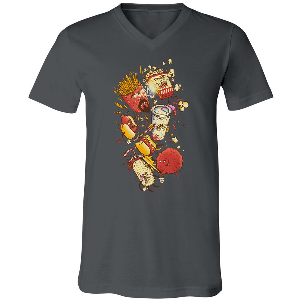 Unisex V-Neck T-Shirt - EFBJG8E1 - Asphalt - 12