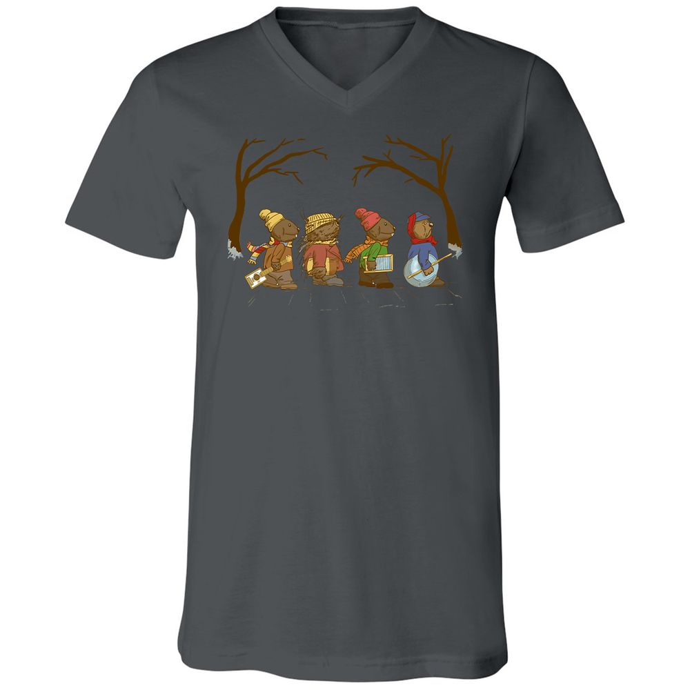 Unisex V-Neck T-Shirt - FRFWSFJ1 - Asphalt - 12