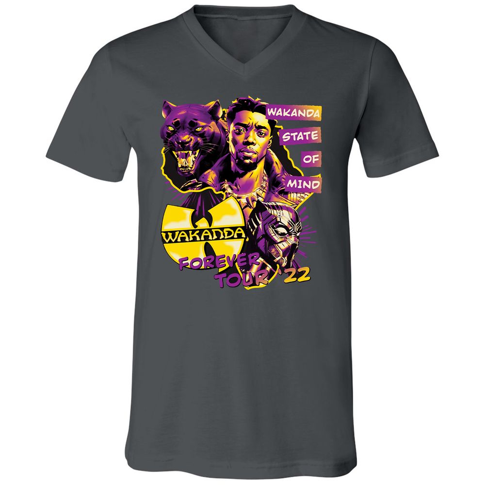 Unisex V-Neck T-Shirt - M84ZT2BX - Asphalt - 12