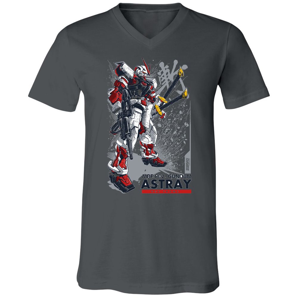 Unisex V-Neck T-Shirt - N2XZRY6U - Asphalt - 12