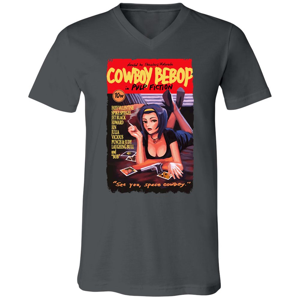 Unisex V-Neck T-Shirt - 9GMGYTK6 - Asphalt - 12
