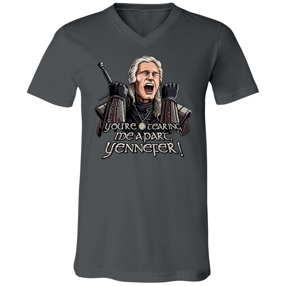 Unisex V-Neck T-Shirt - S56W49CW - Asphalt - 12