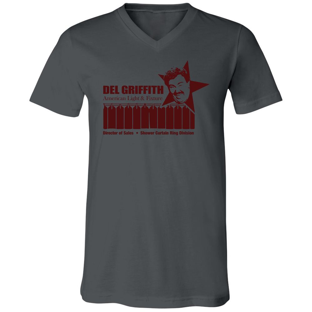 Unisex V-Neck T-Shirt - P96A8FZD - Asphalt - 12
