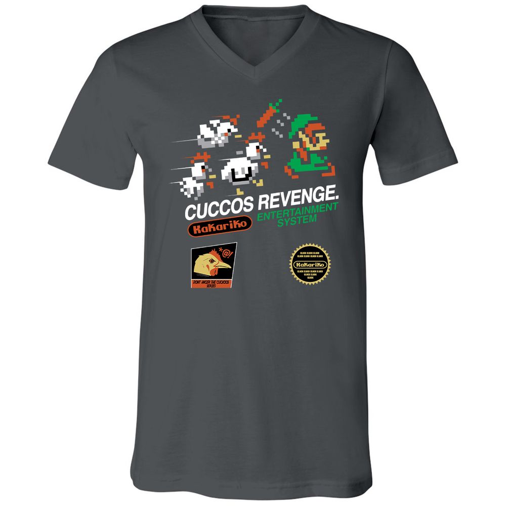 Unisex V-Neck T-Shirt - 5YHBQBQD - Asphalt - 12