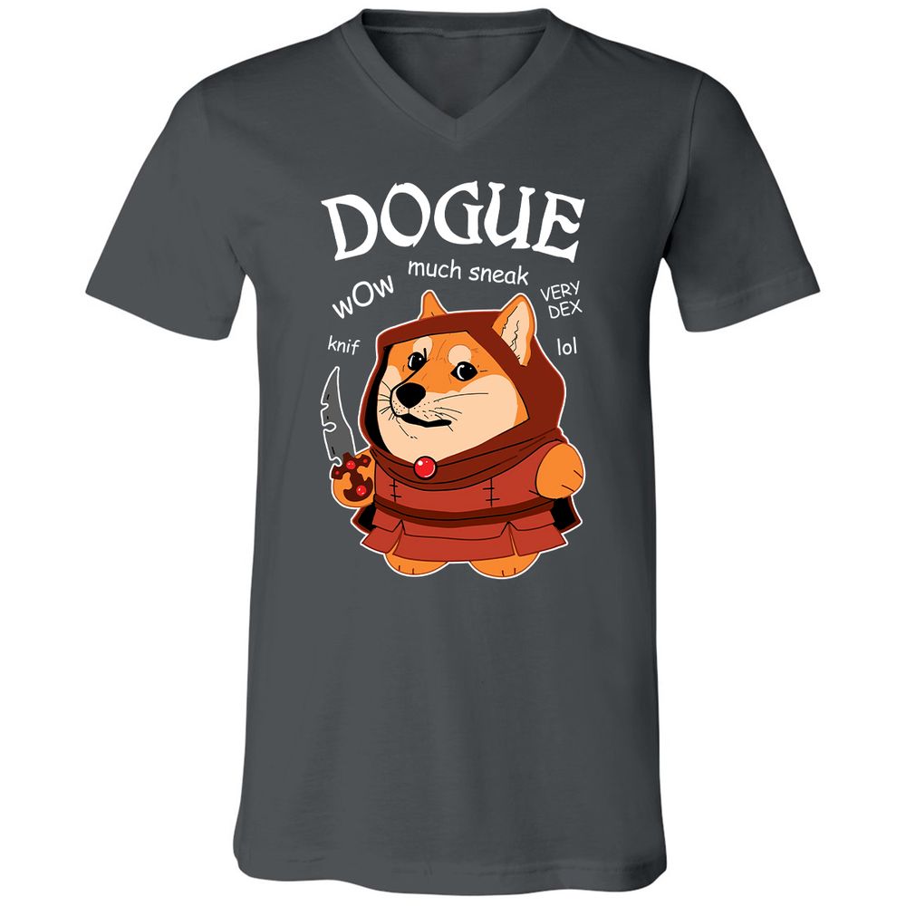 Unisex V-Neck T-Shirt - 7L895PK1 - Asphalt - 12