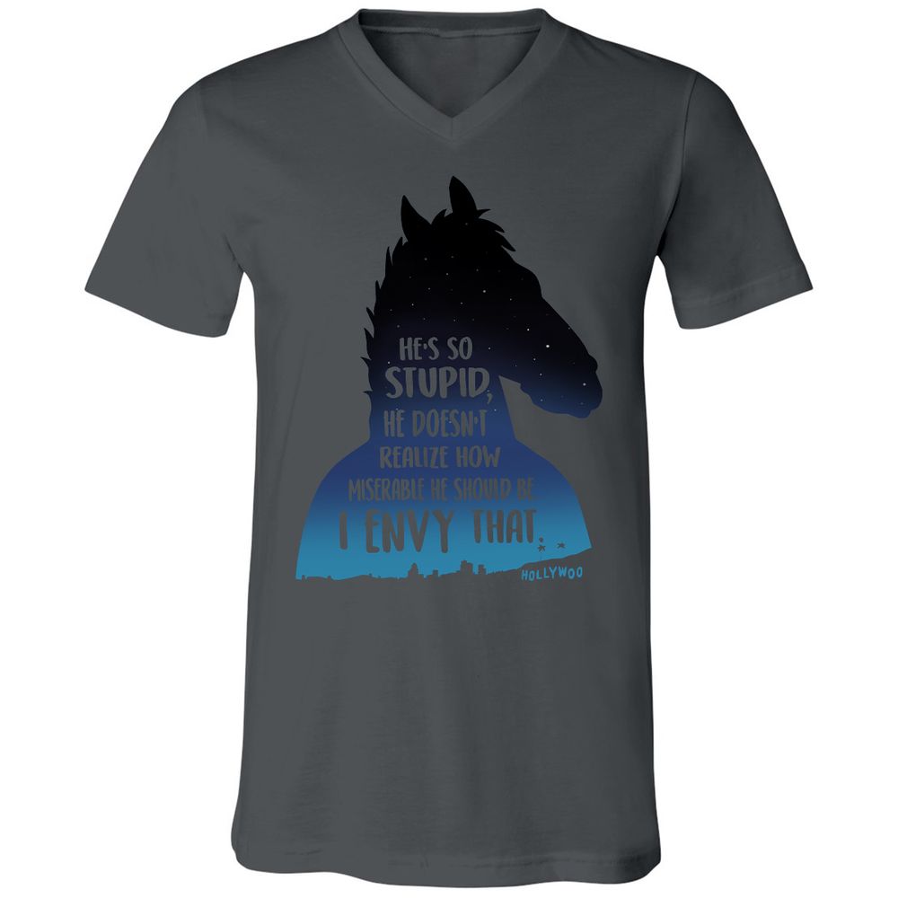 Unisex V-Neck T-Shirt - B4GKALSB - Asphalt - 12