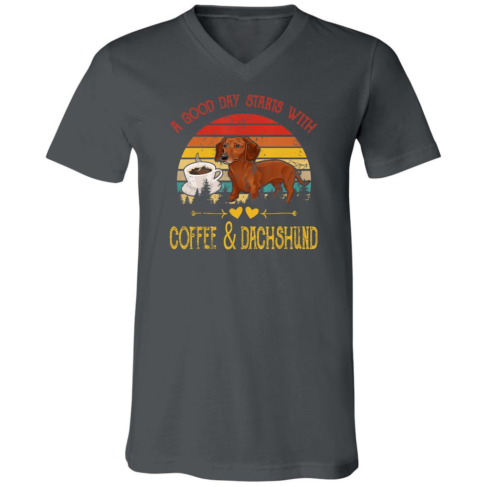 Unisex V-Neck T-Shirt - Y6U5B1AL - Asphalt - 12