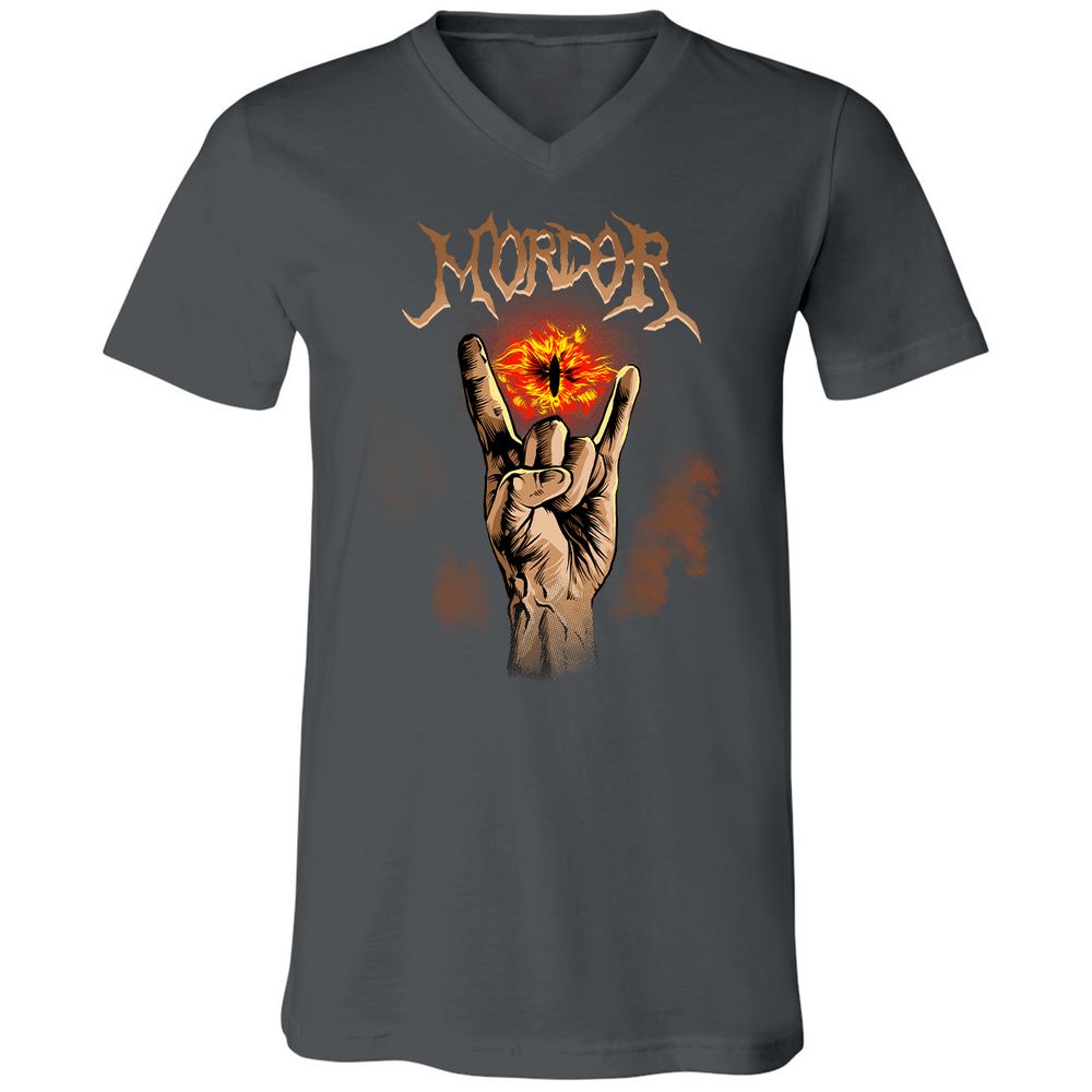 Unisex V-Neck T-Shirt - CK64JZ3K - Asphalt - 12