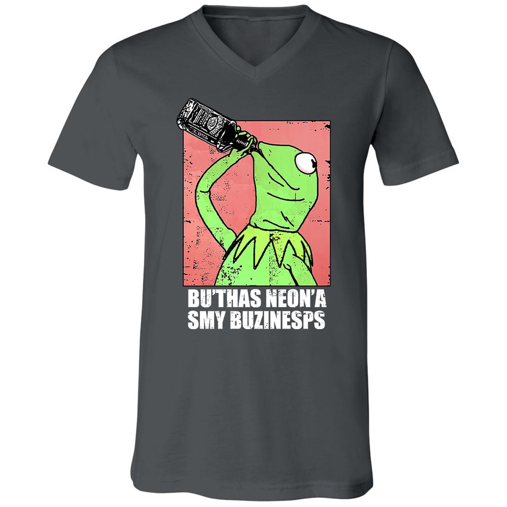 Unisex V-Neck T-Shirt - FFHZYJ9J - Asphalt - 12
