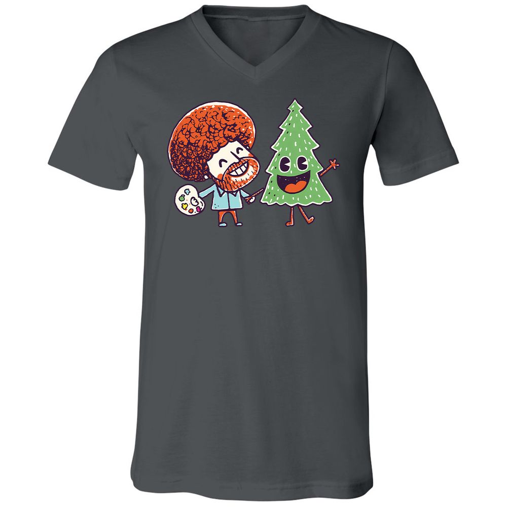 Unisex V-Neck T-Shirt - H8SKBNR3 - Asphalt - 12