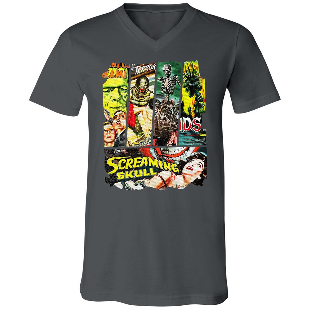 Unisex V-Neck T-Shirt - P6ECZBZC - Asphalt - 12