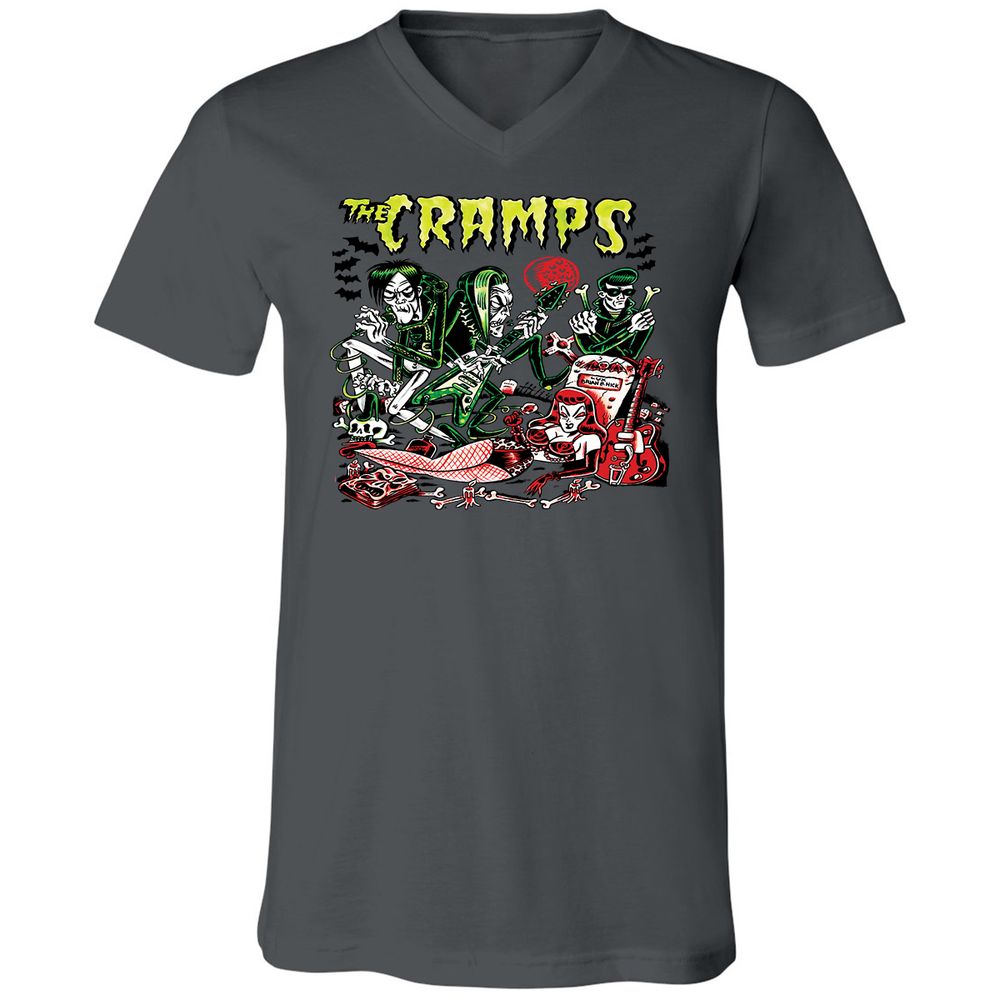 Unisex V-Neck T-Shirt - WWWDJ2NV - Asphalt - 12