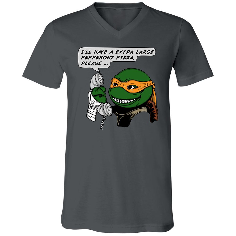 Unisex V-Neck T-Shirt - WYY5ZHMA - Asphalt - 12