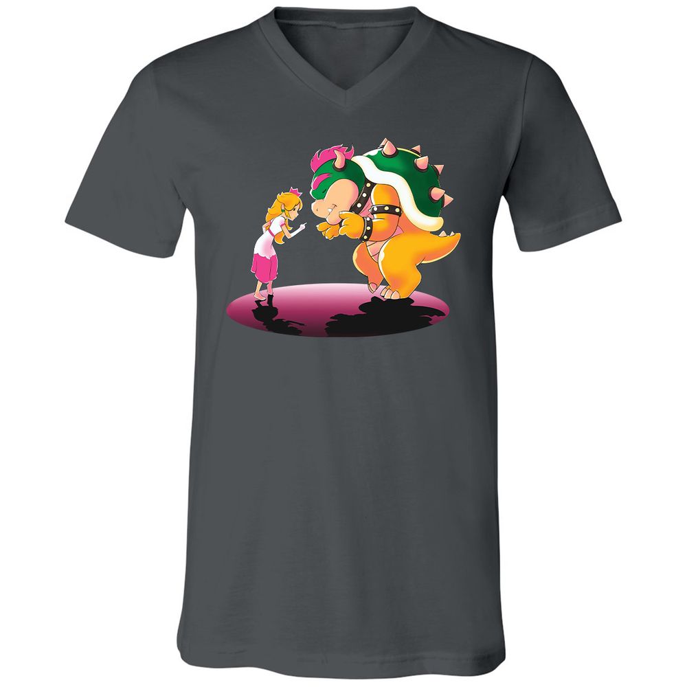 Unisex V-Neck T-Shirt - LNJTFT3E - Asphalt - 12