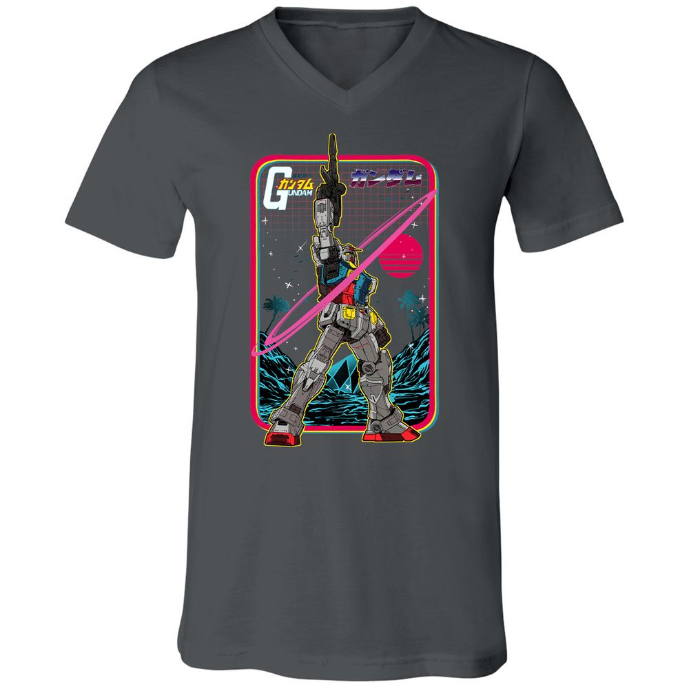 Unisex V-Neck T-Shirt - P5HGFWZ9 - Asphalt - 12