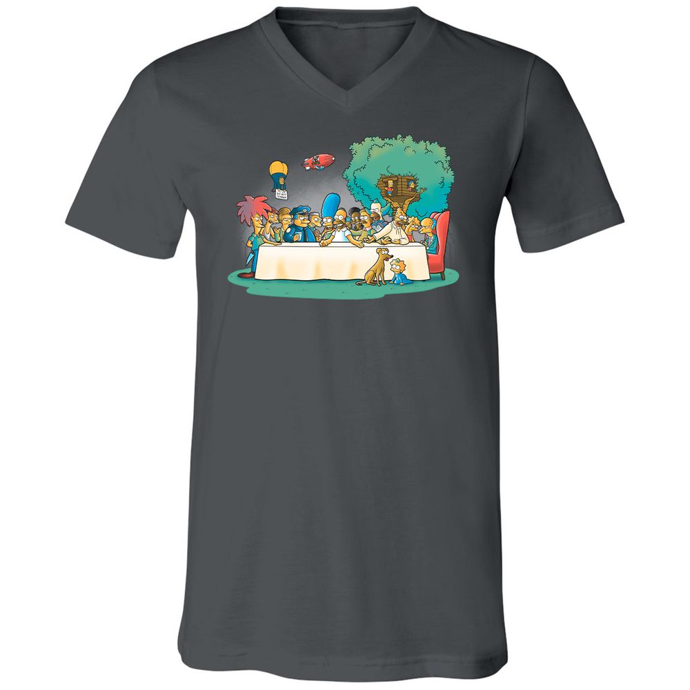 Unisex V-Neck T-Shirt - PPY3JAE6 - Asphalt - 12