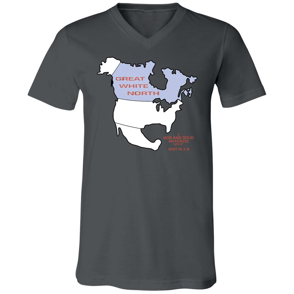 Unisex V-Neck T-Shirt - YKZCEXM5 - Asphalt - 12