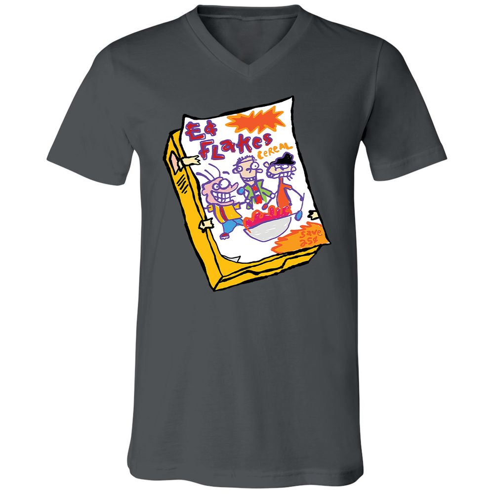 Unisex V-Neck T-Shirt - BER9F2G6 - Asphalt - 12