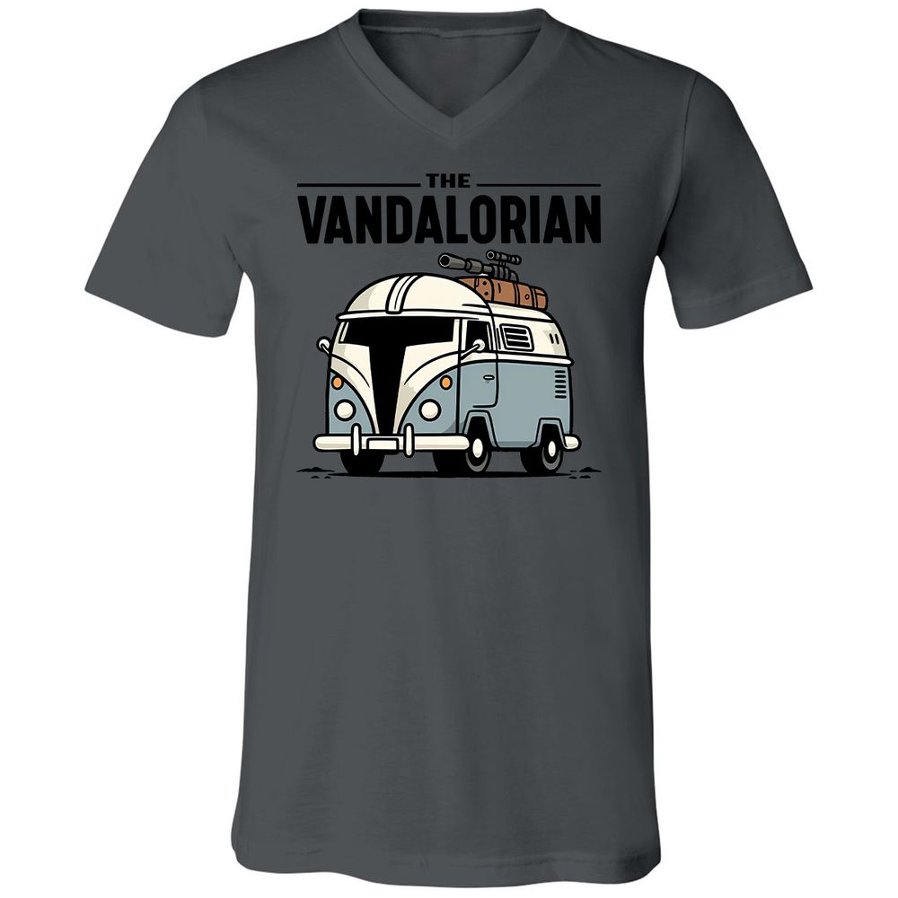 Unisex V-Neck T-Shirt - TEEECUMN - Asphalt - 12