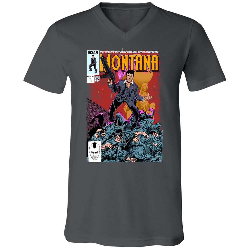 Unisex V-Neck T-Shirt - KUSH6U3S - Asphalt - 12