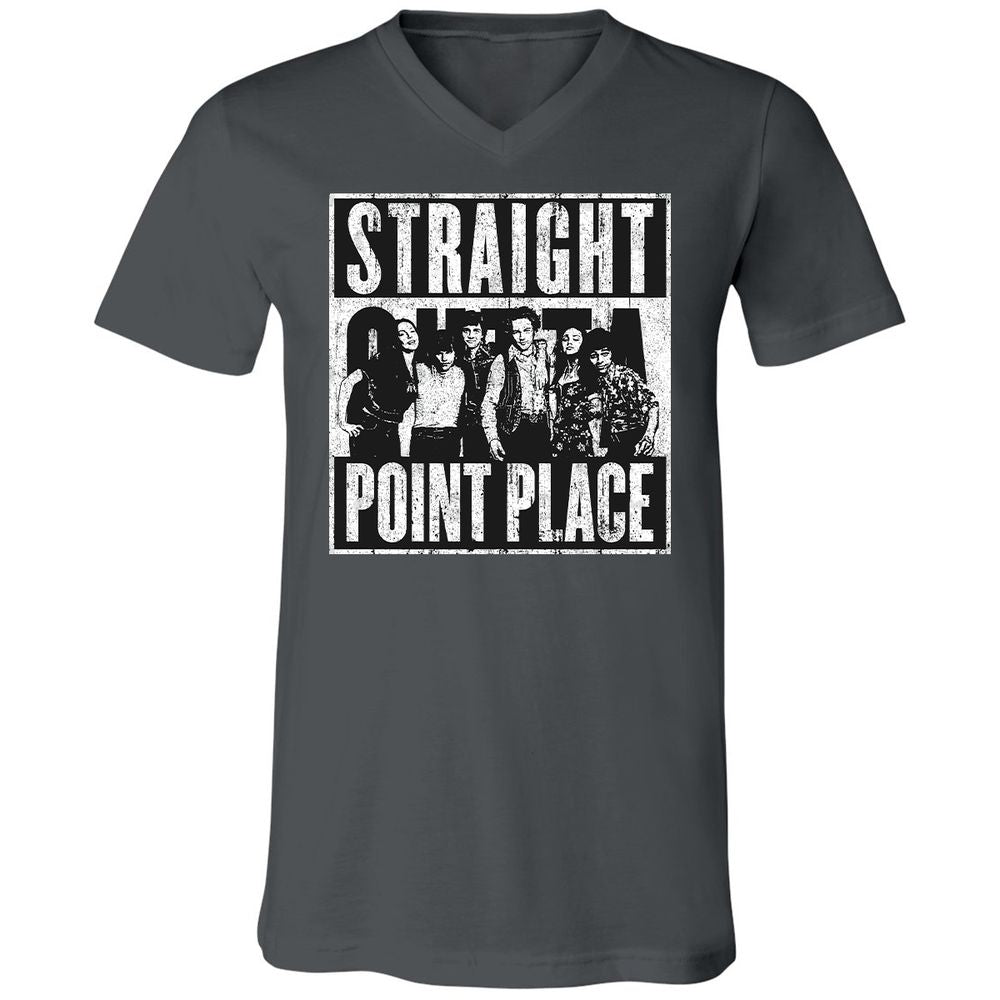 Unisex V-Neck T-Shirt - 49ZE5VGG - Asphalt - 12