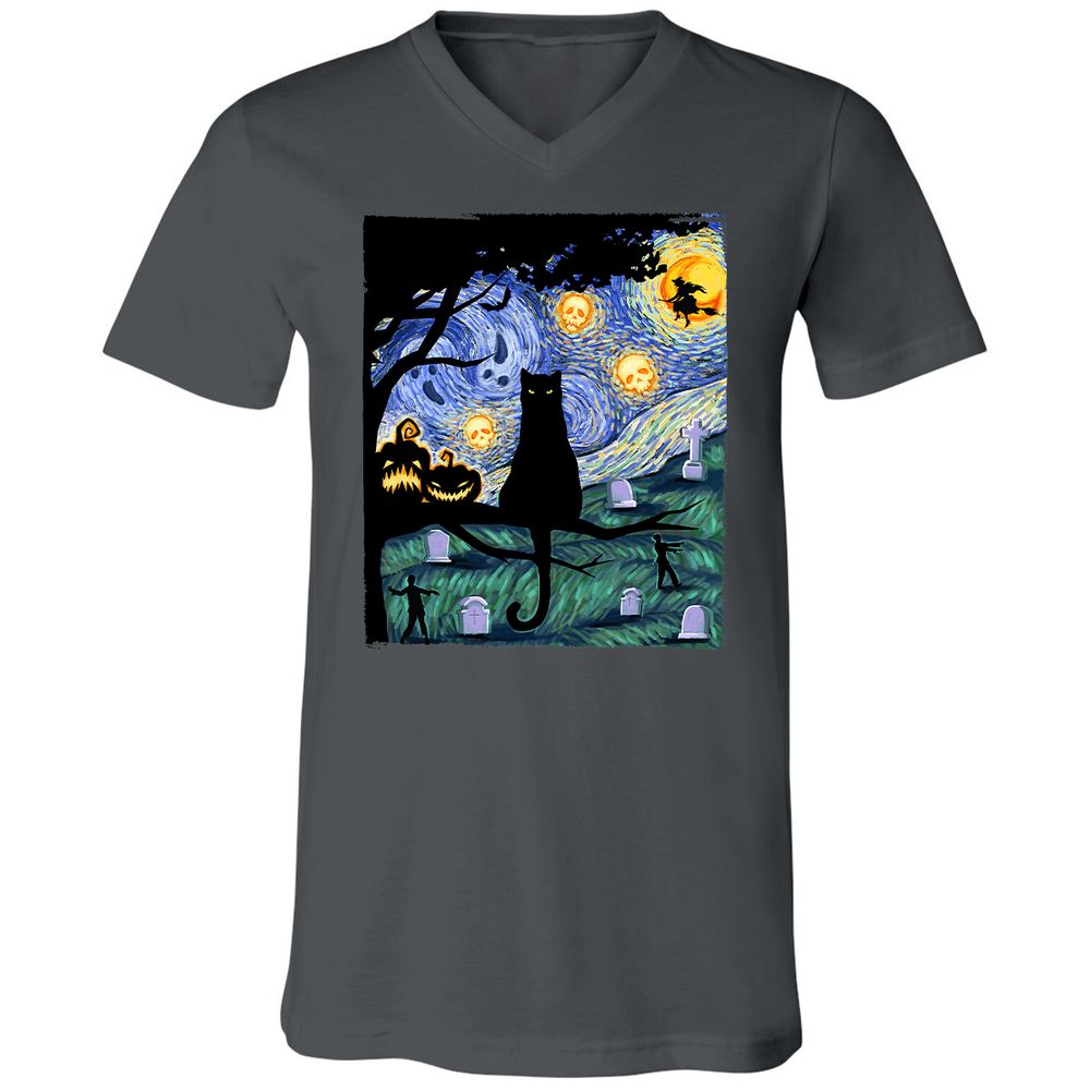 Unisex V-Neck T-Shirt - MFG2B8LN - Asphalt - 12